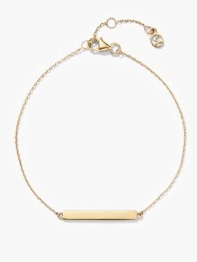 Mejuri 14k Gold ENGRAVABLE BAR BRACELET